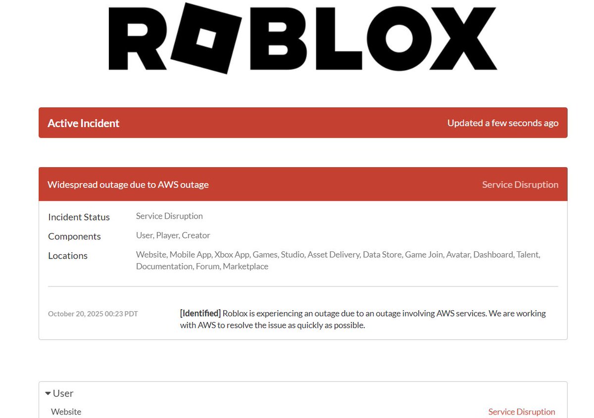 Gamer81tweeted's tweet image. its october 29 2021 all over again lol #RobloxDown