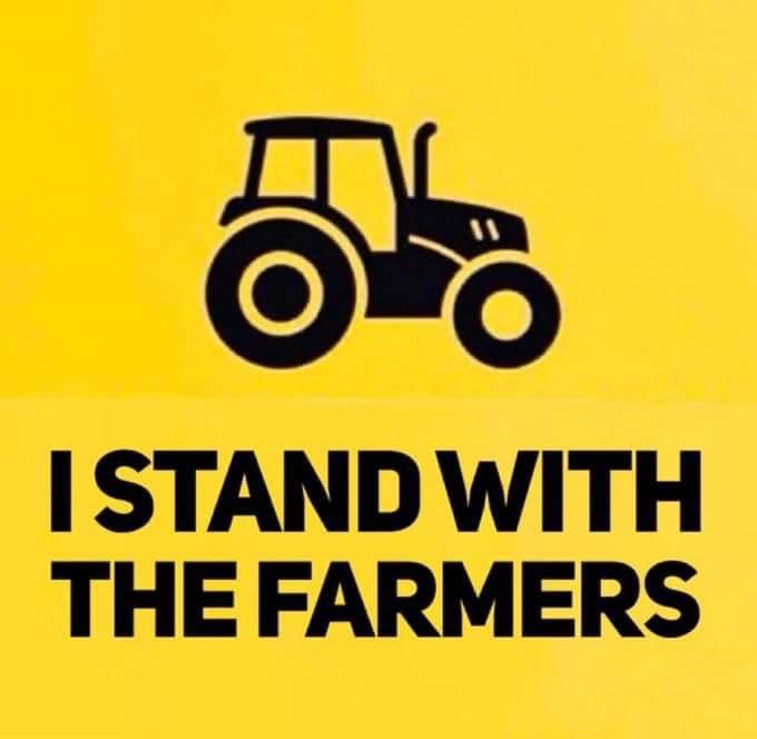 Farmers are having livelihoods destroyed by various governments. Farmers are the custodians of our beautiful countryside and provide our food. Please show your support for farmers by posting this image on your feed with the hashtag #IStandWithFarmers. Let’s get it trending. 🚜