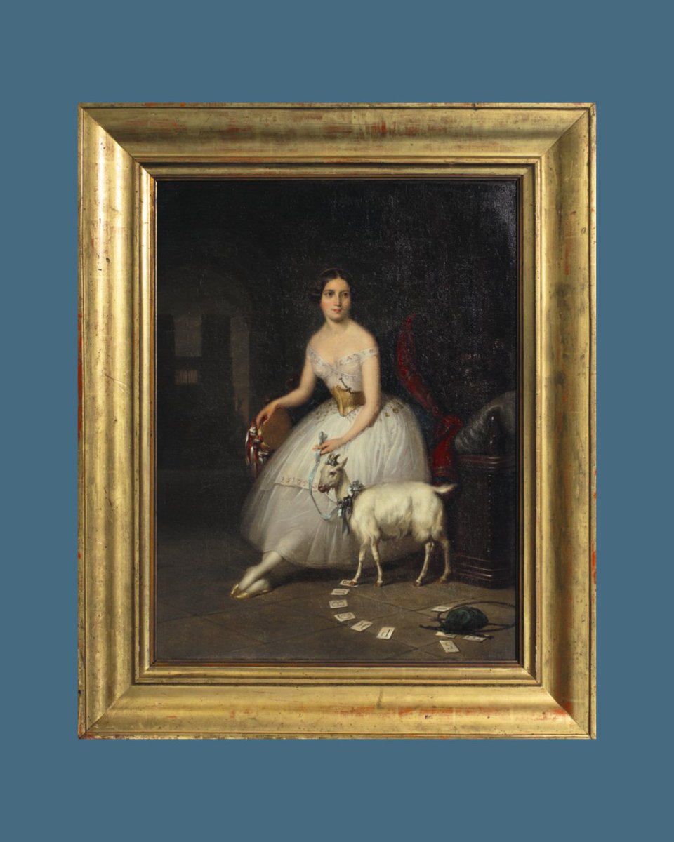 Objekt des Novembers: Gemälde »Fanny Cerrito als Esmeralda mit Ziege Djali« (anonym), spätes 19. Jahrhundert, TWS, Sammlung Huber

#TWSKoeln #unikoeln #Theaterwissenschaft #Theater #theatre #theatrecollection #mediastudies #theatrestudies #calender #November #Ziege #animalstudies