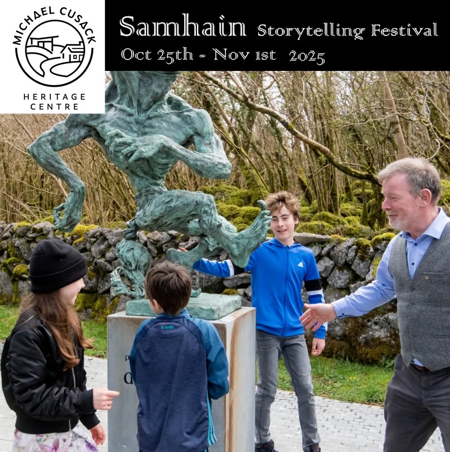 Aidan Harte (@harteaidan) on Twitter photo The Samhain Storytelling Festival returns for its 5th year this Halloween in Co Clare. On 30th Oct Thurs 12pm, I discuss the Púca's creation of #anPúca.
Book tickets at <a href="/cusackcentre/">Michael Cusack Heritage Centre</a>
#anpúca The Samhain Storytelling Festival returns for its 5th year this Halloween in Co Clare. On 30th Oct Thurs 12pm, I discuss the Púca's creation of #anPúca.
Book tickets at <a href="/cusackcentre/">Michael Cusack Heritage Centre</a>
#anpúca