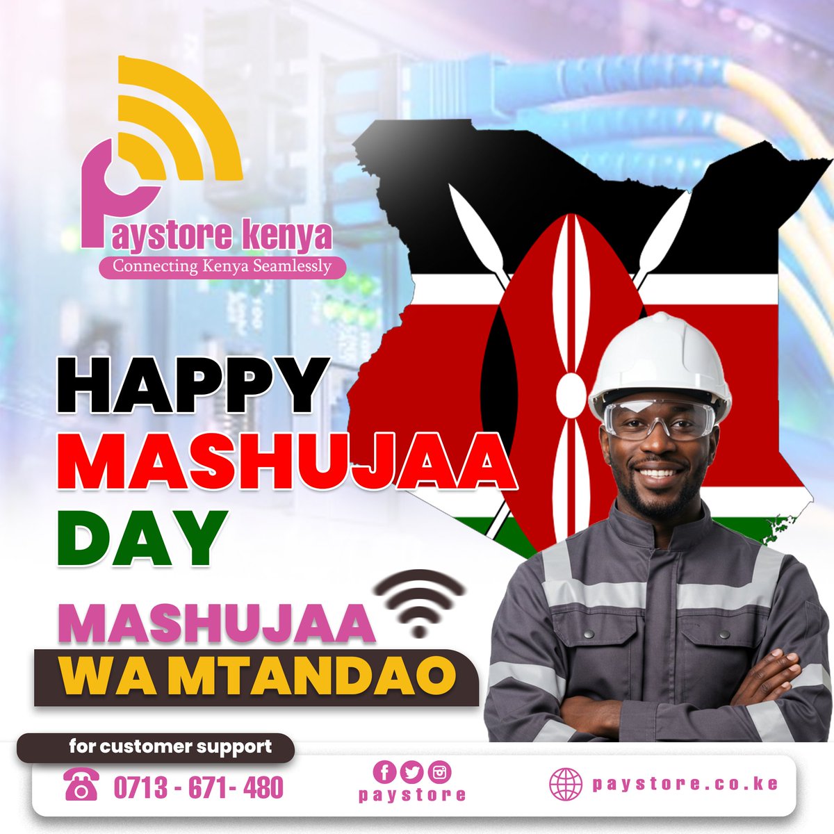 paystorekenya's tweet photo. Honoring the heroes of the past and the tech warriors of today! 👷🏾‍♂️💻 #MashujaaWaMtandao #HappyMashujaaDay #paystorekenya https://t.co/HuJpGlMq0Z