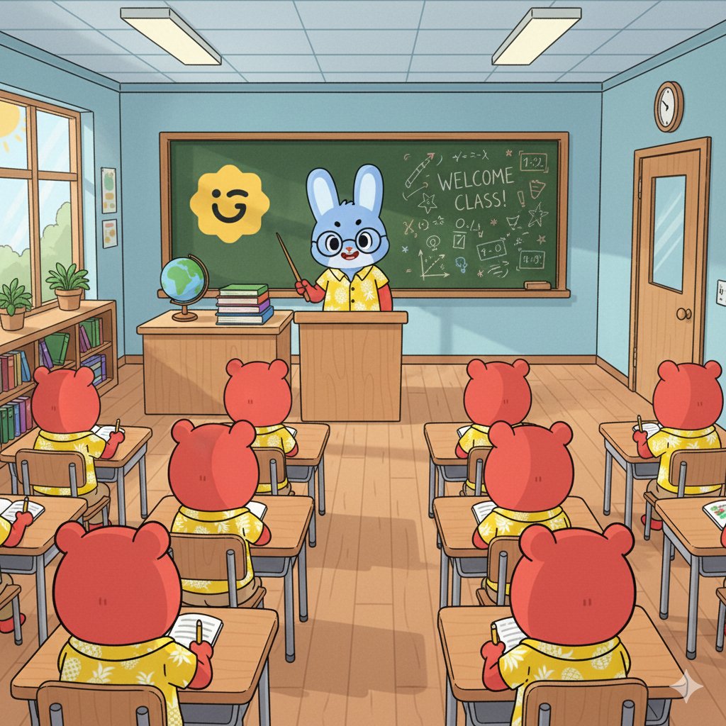 GM Gigglians!🩵

In todays class - a bunny teaching a classroom full of bears:

- How to Gigglieve in something ☺️