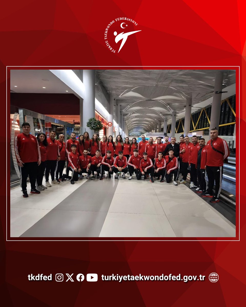 🇹🇷Dünya Taekwondo Şampiyonası'nda mücadele edecek milli takımımız Çin'e ulaştı.

🥋Çin'in Wuxi şehrinde 24-30 Ekim tarihleri arasında 181 ülkeden 989 sporcunun katılımıyla düzenlenecek şampiyonada, ülkemizi 16 milli taekwondocumuz temsil edecek.

💬Türkiye Taekwondo Federasyonu