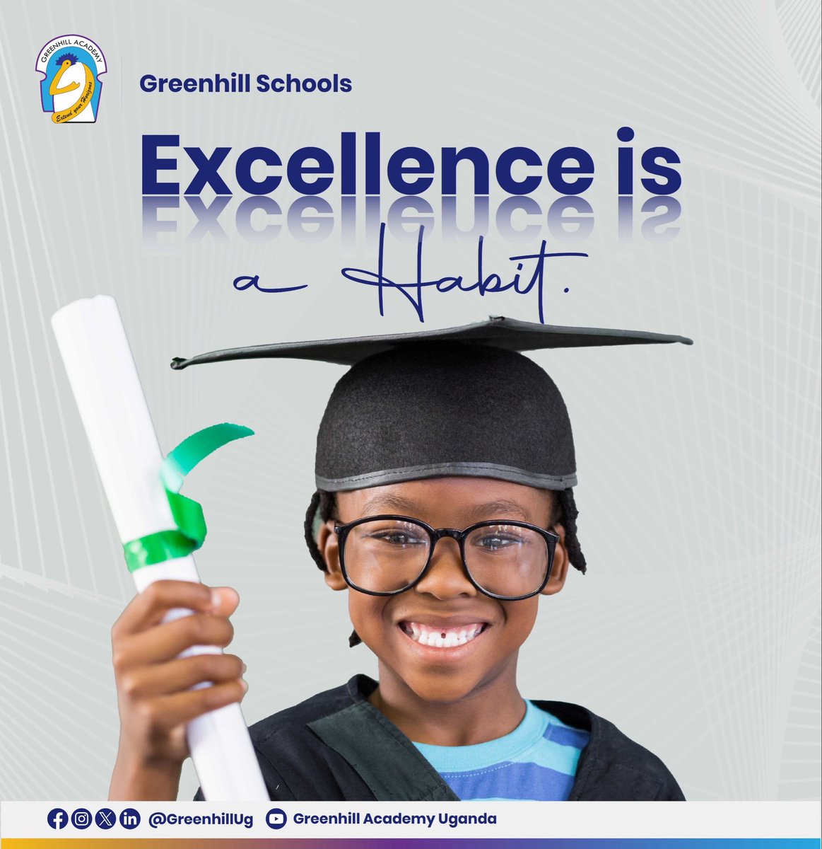 Make excellence a habit with dedication and effort so start today and achieve greatness. 🦾

Have a great week!

#GreenhillSchools