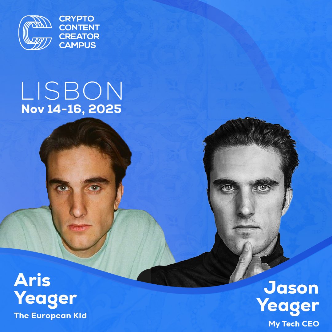 Speaker Announcement!

It’s not every day you see both brothers on the same stage 👀

We’re beyond thrilled to welcome Aris Yeager (<a href="/spoiledeuro/">theEuropeankid</a>) — the cinematic storyteller inspiring millions worldwide — and Jason Yeager (<a href="/mytechceoo/">Jason</a>) — the visionary bridging AI, tech, and Web3