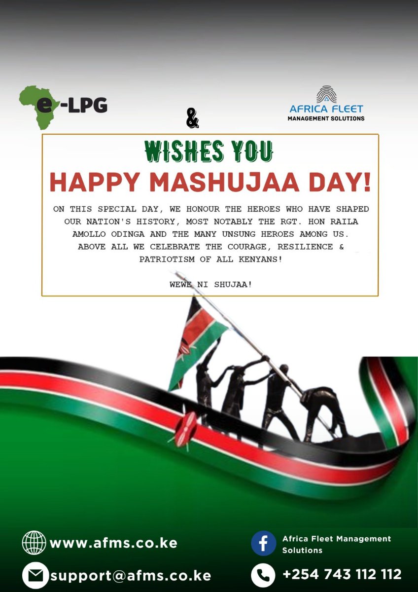 Celebrating Courage ,Unity and  Progress-Happy Mashujaa Day!
