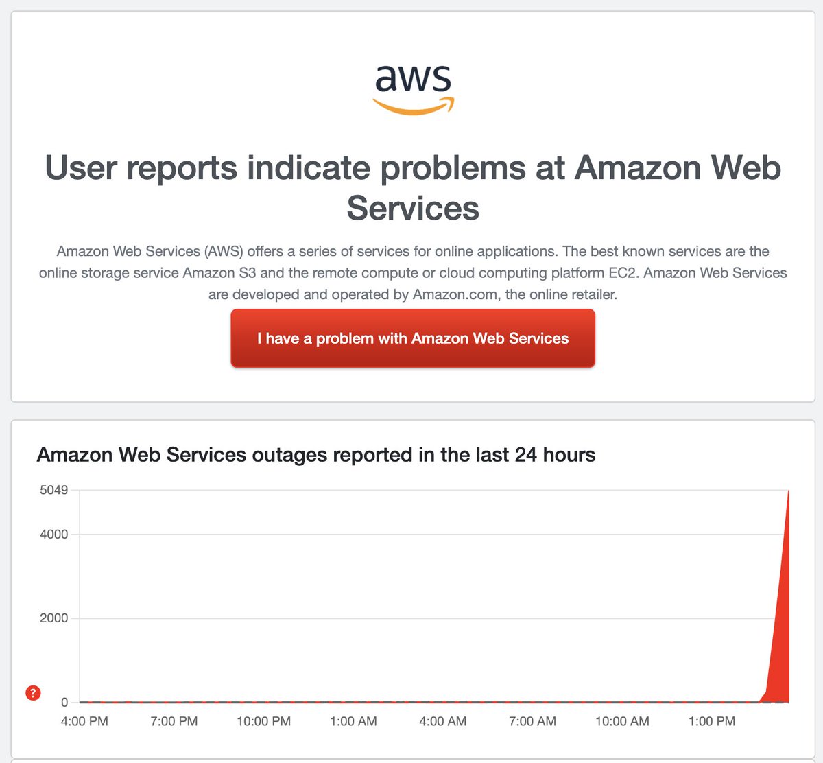 dannypostmaa's tweet image. RIP Amazon AWS 💀