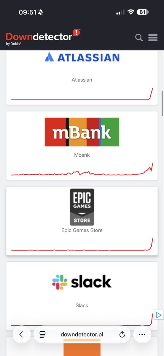 PerplexityPRO_'s tweet image. Aktualnie status z AWS dla regionu EU: 

„Aktualizacja - Nadal mamy doczynienia z całkowitą awarią i kontynuujemy dochodzenia”

Do listy down aplikacji dołączyły kolejne w tym mBank oraz Slack! 

#CyberAttack #downdetector #amazon #slack #zoom #asana #Perplexity #google