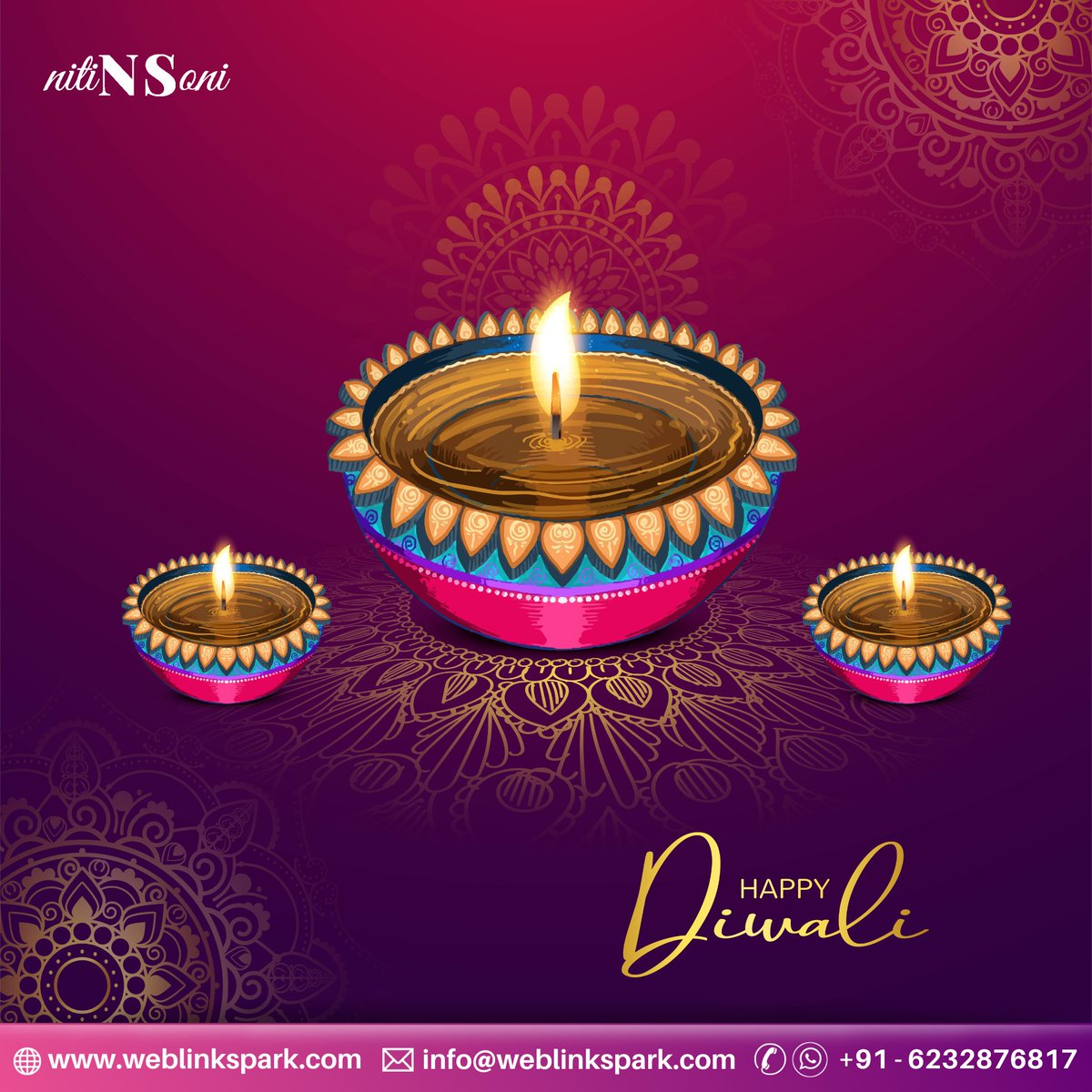 May the light of happiness, prosperity, and success continue to burn brightly in your life with the blessings of Goddess Lakshmi and Lord Ganesha. 

With this hope, Nitin Soni and the entire Soni family extend their heartfelt greetings for this Diwali!

#Diwali2025 #NitinSoni