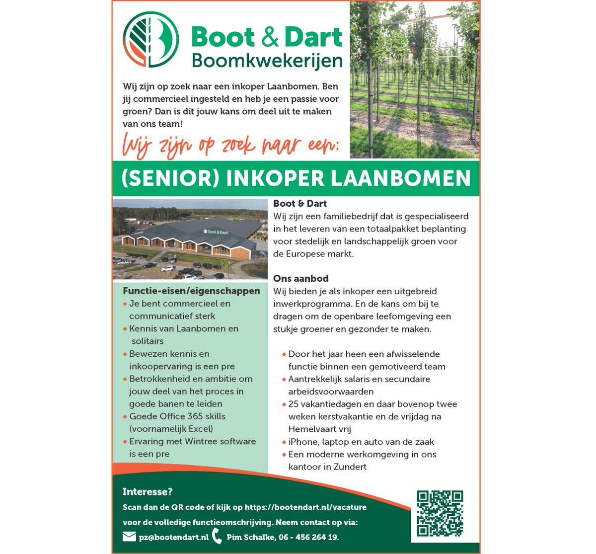Op zoek naar leuk werk? Hier een mooie kans bij Boot &amp; Dart Boomkwekerijen B.V.. Meer vacatures via treeport.eu/vacaturesensta… #boomteelt #boomkwekerij #vacature #vacatures #vacaturebreda