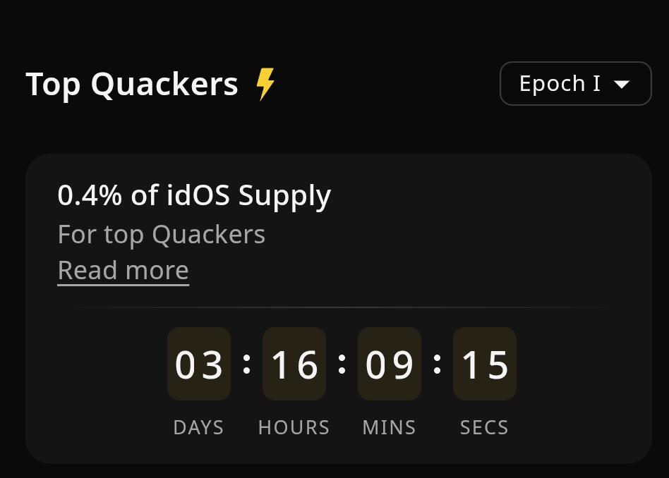 .<a href="/idOS_network/">idOS</a> epoch 1 campaign on Wallchain ends in few days.

Make sure to double down and get your ranks up.

gidOS