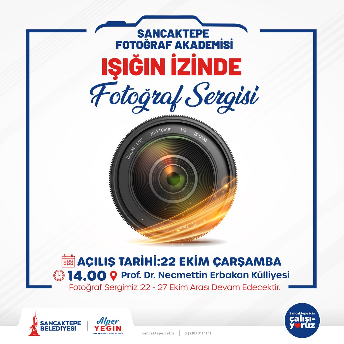 Sancaktepe Fotoğraf Akademisi'nden "Işığın İzinde" bir sergi! 🌟📸

Sanatın ve ışığın en çarpıcı izlerini taşıyan Fotoğraf Sergimize tüm sanatseverler davetlidir.

🗓️ 22 - 27 Ekim  ⏰ 14.00
📍 Prof. Dr. Necmettin Erbakan Külliyesi