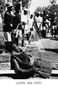 Ngartia's tweet image. Last frame. 

General Kurito Ole Kisio.

Led an army of 800 morans based in Melili forest.
Mau Mau 4th in command at one point.
Killed In Action on 3rd September 1954.
His body was displayed outside a hospital in Narok for some days.

Rest easy Shujaa.

paukwa.or.ke/story-series/k…