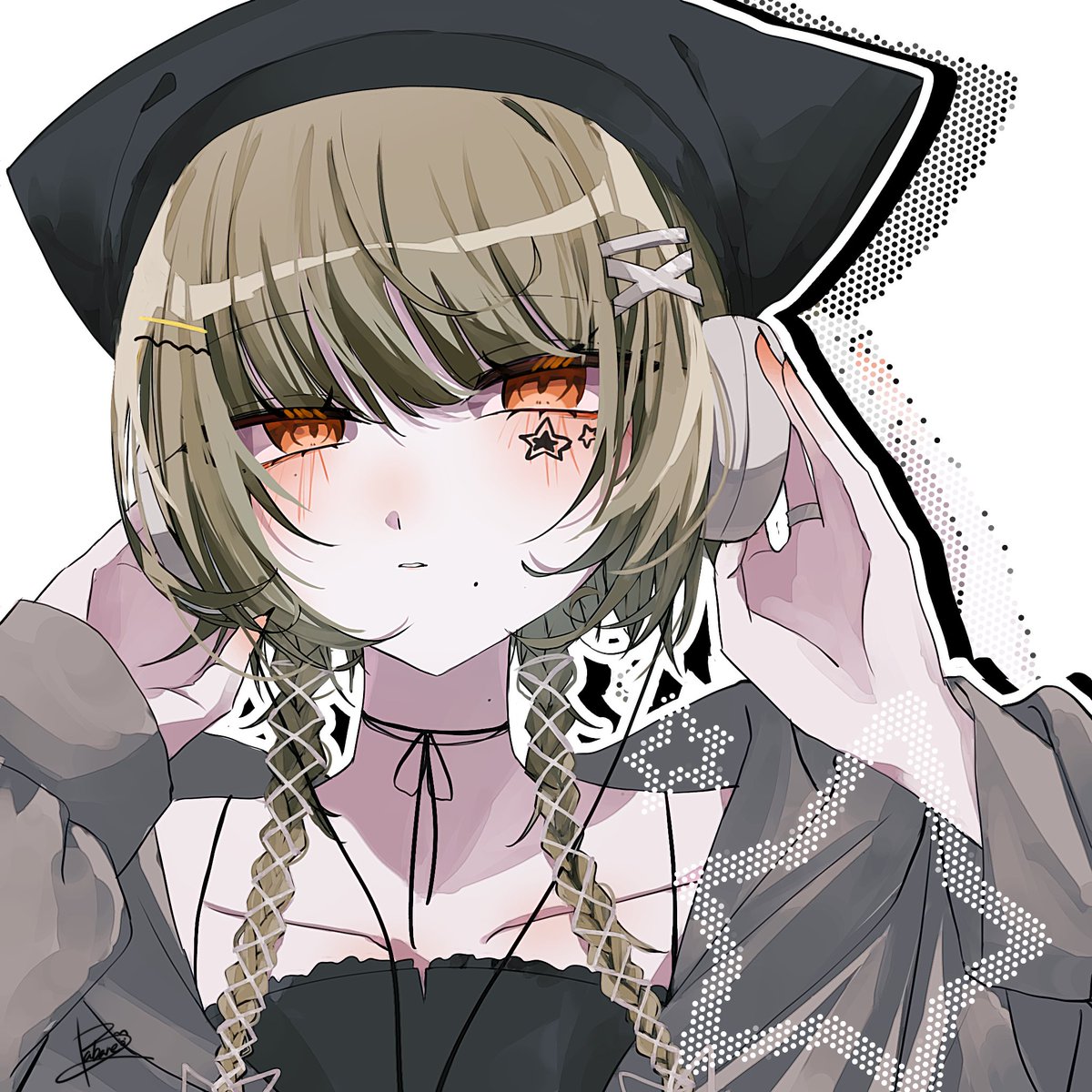 🤍🧡 #oc #illustration