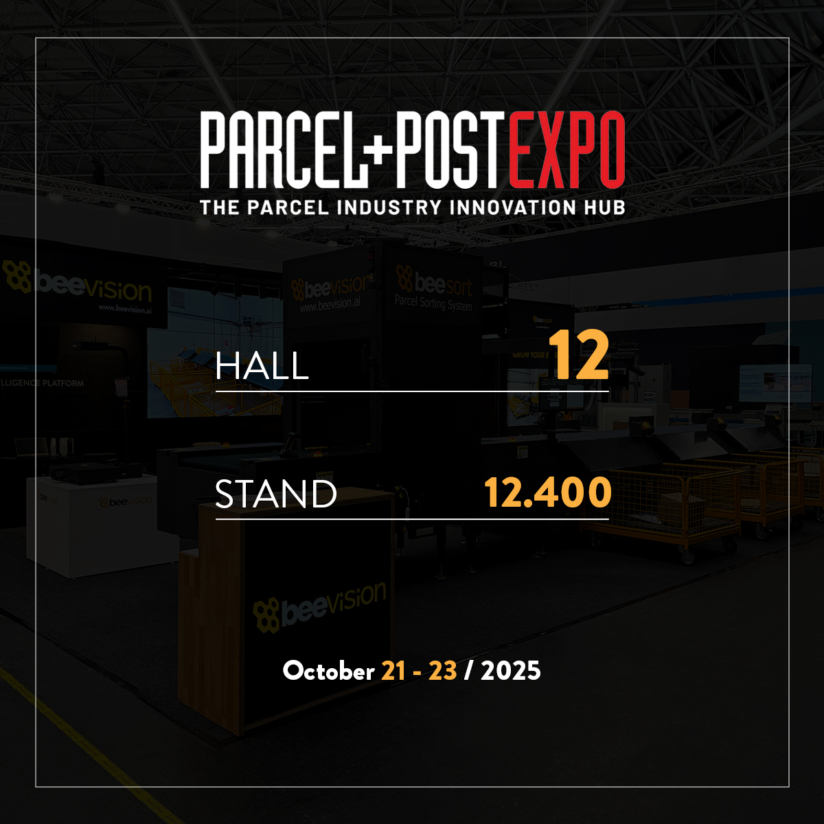 Beevision_ai's tweet photo. 🌐  We look forward to welcoming you at Parcel + Post Expo 2025, the industry's largest event.

⚡ Visit our booth to learn about our ultra-fast sorting technologies and solutions for warehouses of all sizes!

📅 October 21-23, 2025 / RAI, Amsterdam / NETHERLANDS https://t.co/eH7u3Oy8zq