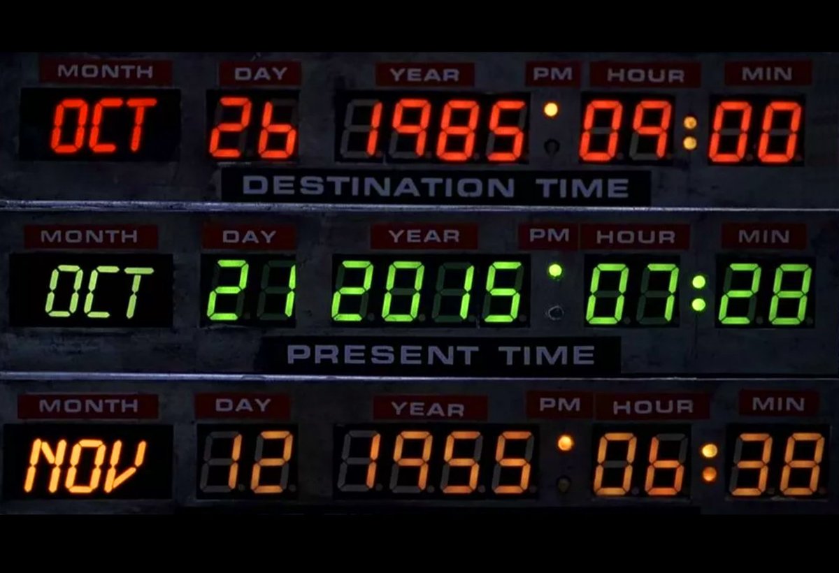 LASTEXITshirts's tweet image. 10 years ago to the day, Marty McFly and Doc Brown travel to the future in their time machine, the DeLorean.
#BackToTheFutureDay