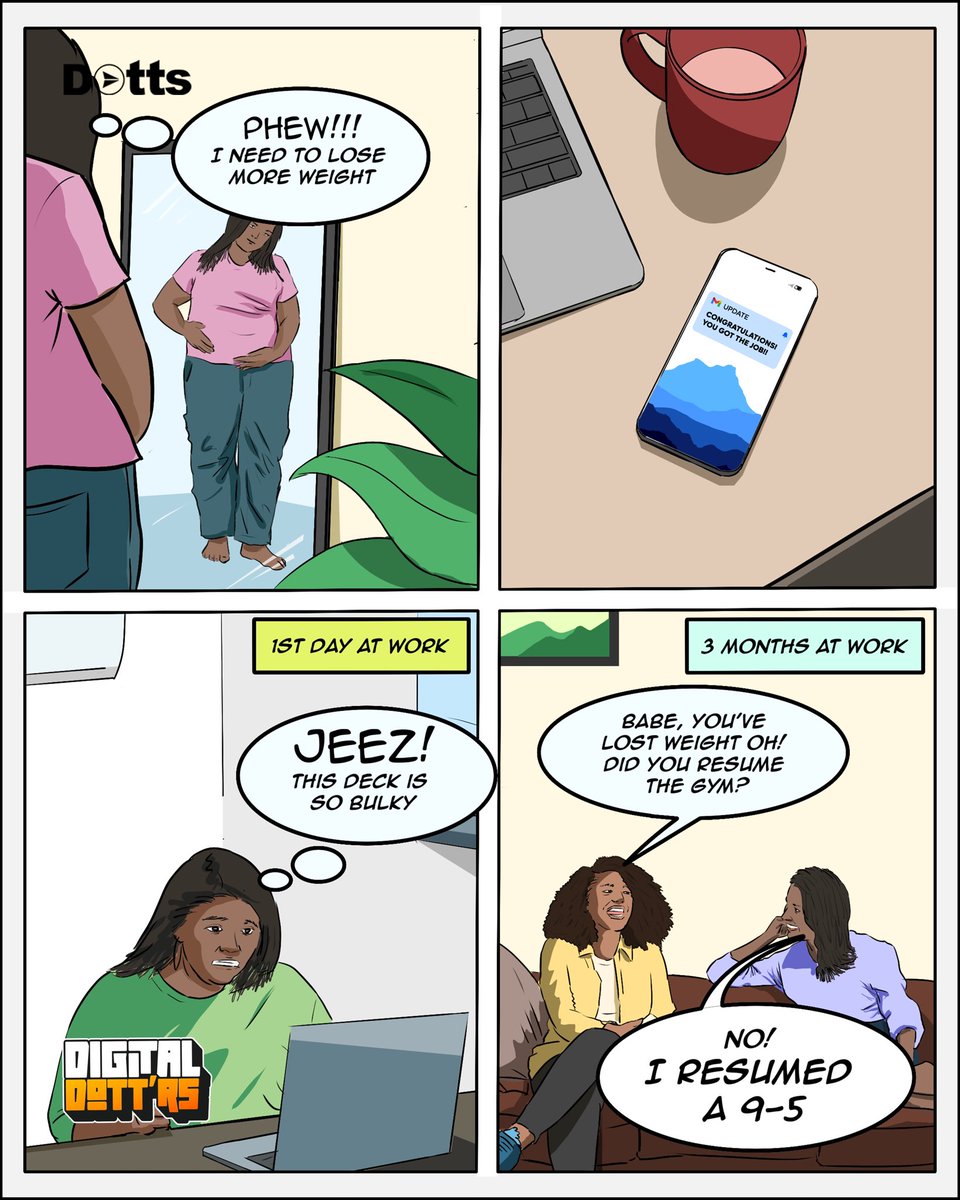 DottsMediaHouse's tweet image. Need to shed some weight? 👀

Try a 9-5 with deadlines and deliverables for 3 months straight. 🚶🏽

#DigitalDottrs #Creatives #Agency #MediaCompany #DottsMediaHouse #CoCreateMagic #DMH