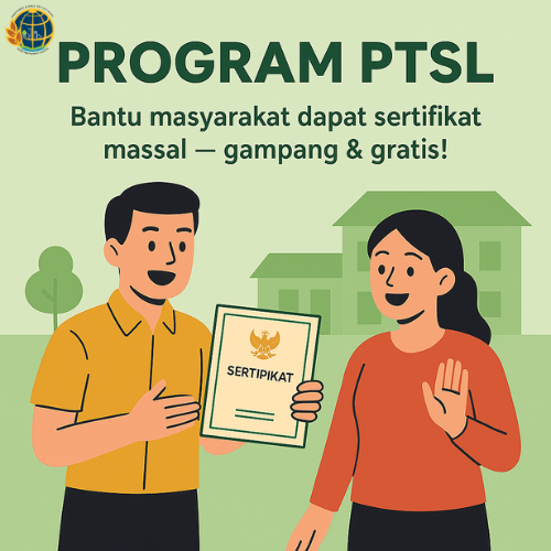 kantah_anambas's tweet photo. Apa itu PTSL?

Program pemerintah untuk memberikan kepastian hukum atas tanah masyarakat secara cepat, mudah, dan gratis.

💡 Sertipikat tanah = kepastian hukum untuk generasi kita.

#SobATRBPN #PTSL #Anambas #ATRBPN #KepastianHukum #TertibPertanahan https://t.co/X5LPBCZsFi