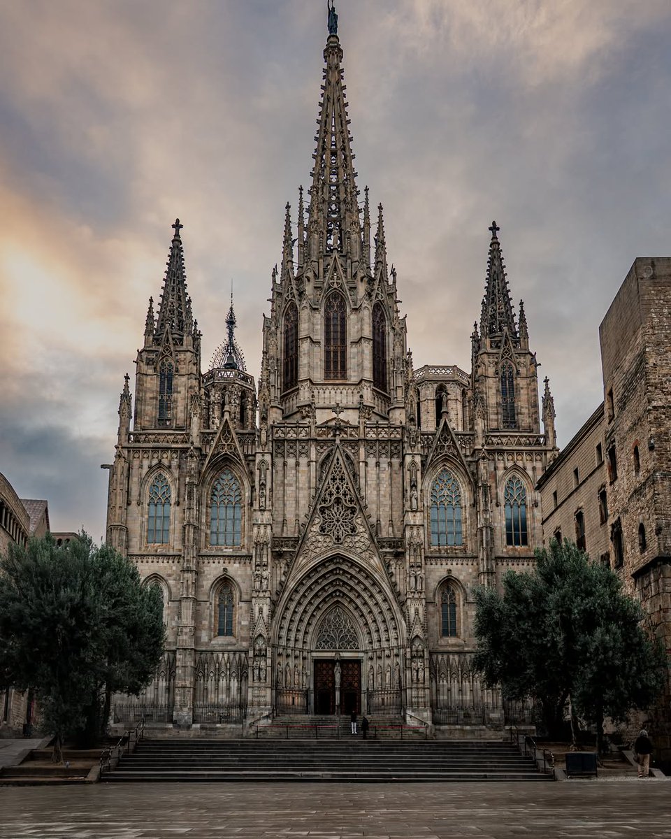 🌆 In front of the Barcelona Cathedral, time slows down. Its spires reach the sky while silence fills with history. Gothic, solemn, imposing… like a promise carved in stone. 🕊️⛪

📸 Credit: @barcelona_foto

#ab #apartmentbarcelona #CatedralofBarcelona #Architecture #CloudySky