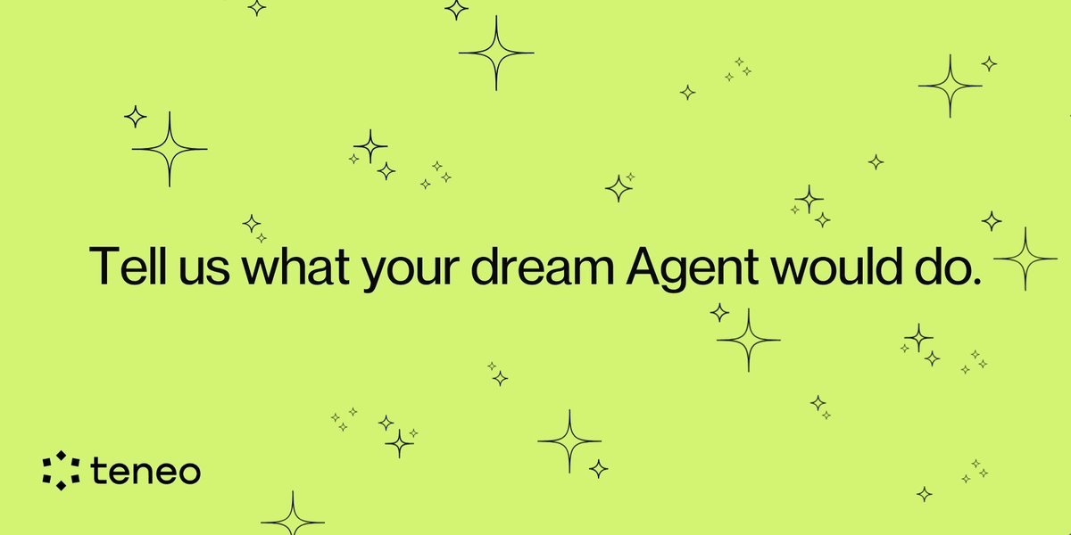 What do you wish your AI Agent could do?

As the Teneo Protocol ecosystem expands, we’re building tools that let you deploy your own Agents. From market tracking to research, community monitoring, and beyond.

But here’s the thing: we don’t know every use case. And that’s the