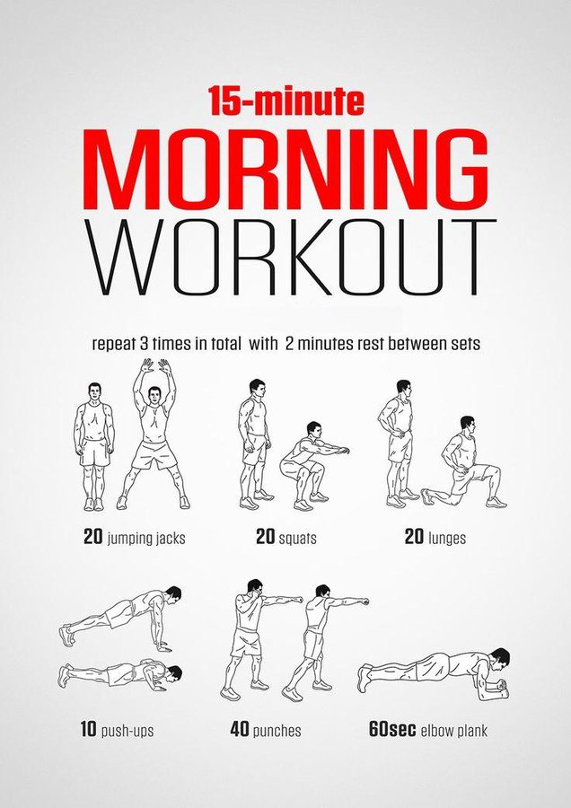 NOgymNOlimits's tweet photo. Si no tienes mucho tiempo, esta rutina de 15 minutos te pondrá las pilas por las mañanas: https://t.co/TjLsEqU0bY