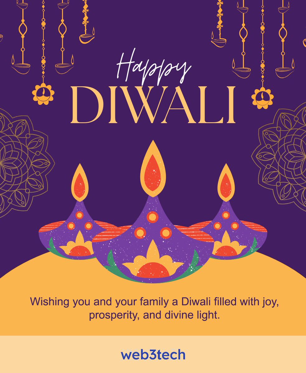 Web3tech_'s tweet image. May your Diwali wallet overflow with prosperity, your goals stay bullish, and your happiness rise like a trending token. 

Shine on and trade in good vibes only. ✨💫

#HappyDiwali