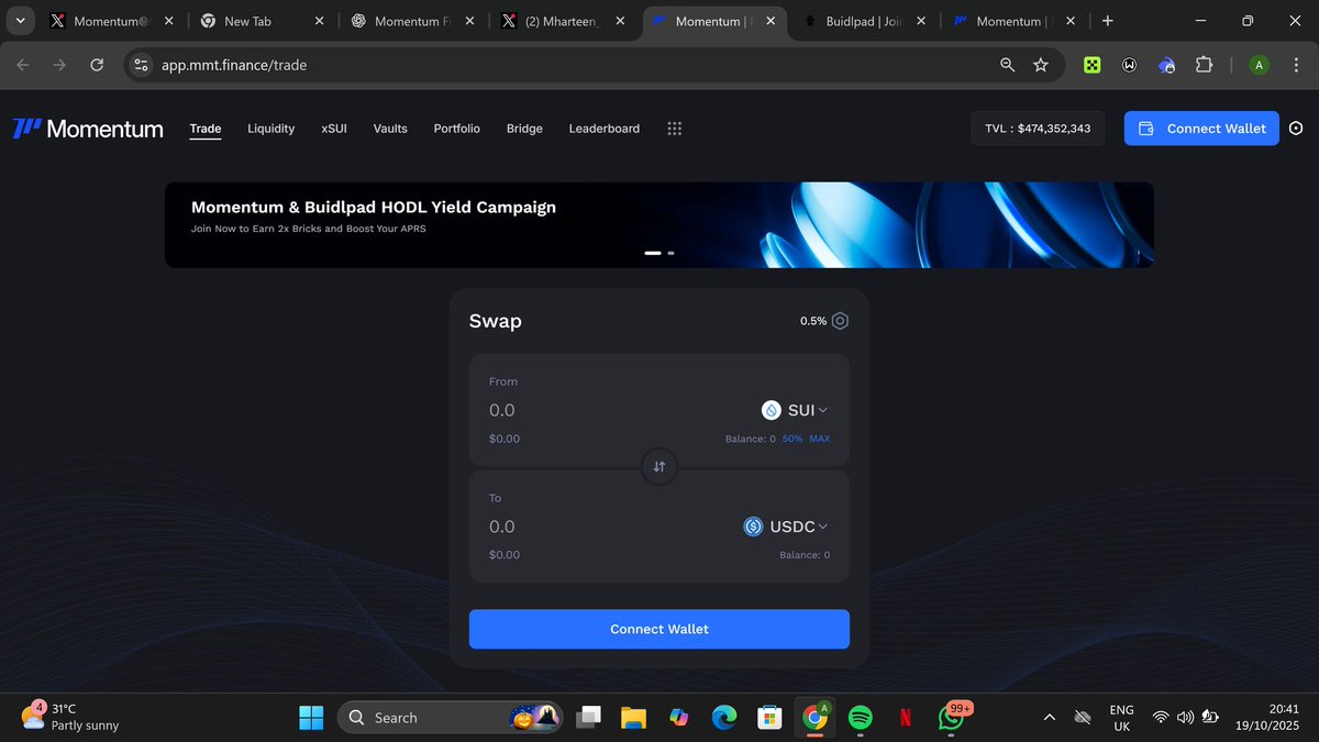 sukuna_algo's tweet image. GM CT
Yesterday, we talked about what Momentum Finance really is, a full trading hub on Sui that brings everything together: swaps, perpetuals, staking, and liquidity.
Today, let’s move a bit deeper and talk about staking, which is another big part of how Momentum works.
So,…