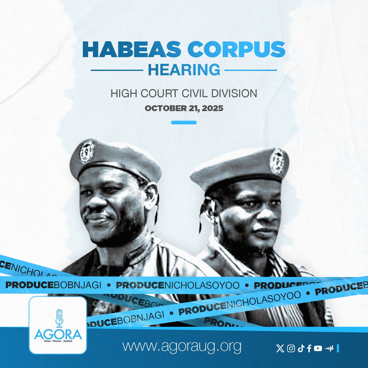On the 14th of October 2025, 

Justice Simon Peter Kinobe ordered the Government of Uganda to produce Bob Njagi and Nicholas Oyoo dead or alive within 7 days.

Tomorrow marks the expiry of the seven days.

Where is Bob Njagi? Where is Nicholas Oyoo?

#FreeBobNjagi