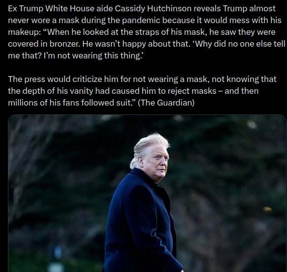 #MalignantNarcissist #AntiChrist45 10/20/25 Reminder: Wear your mask in indoor public places &amp; use #WTEC to avoid the #LongCOVIDdepravity (#LCD of the brain affected by post-COVID neuro-cognitive sequelae) of AntiChrist45.com b/c #TrumpIsTheAntiChrist &amp; #CovidIsNotOver 😷