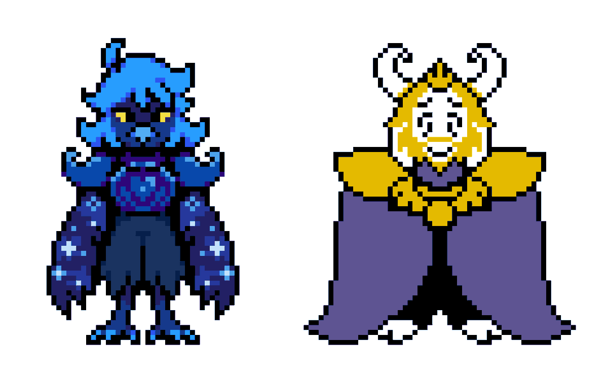 prismshrimp's tweet image. #undertaleyellow #UndertaleYellowfanart
Marting fr (also how tall she is to Asgore)