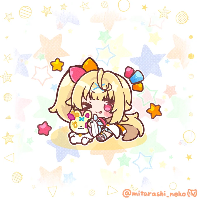 おすわりだっこ星川ちゃん 6周年おめでとうございます…!! #サラ星図
