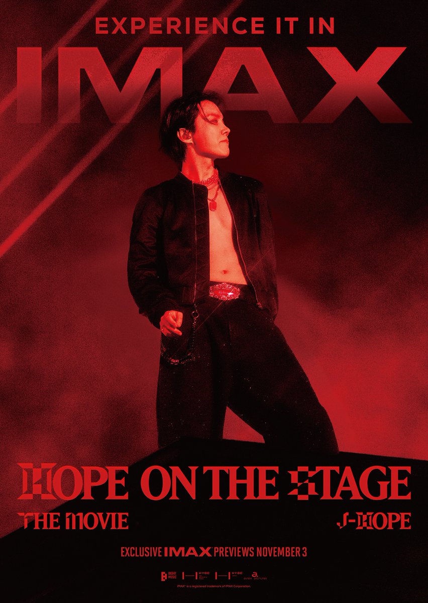 ✦•• 11/3（月・祝）限定プレミア上映 ••✦
『j-hope Tour 'HOPE ON THE STAGE' THE MOVIE』
<a href="/BTS_jp_official/">BTS JAPAN OFFICIAL</a>

J-HOPEが世界中のファンを魅了した初の単独ワールドツアー✨
※全世界同日開催となり、字幕なしでの上映です

IMAXの美しい大画面と高精度なサウンドで