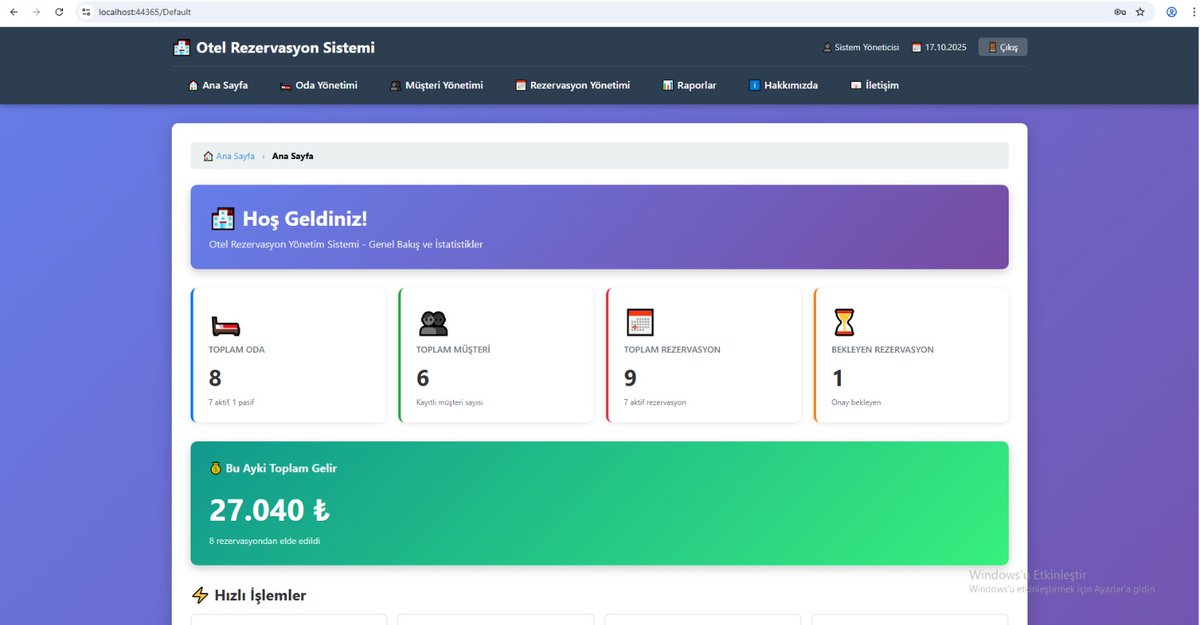 erenmulkoglu's tweet image. Modern ve kullanıcı dostu Otel Rezervasyon Yönetim Sistemi. ASP.NET Web Forms, Entity Framework ve Telerik UI ile geliştirilmiştir.
Github:
github.com/erenmulkoglu96…
LinkedIn: linkedin.com/in/erenmulkogl…
 #ASPNET #Telerik #EntityFramework  #WebForm