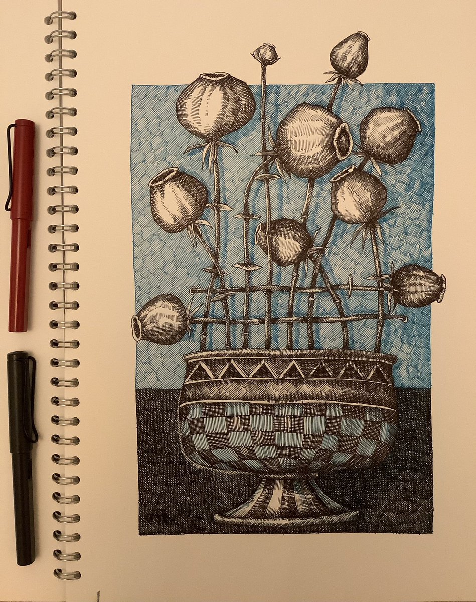 Mathematical bouquet, or the excuse of infinity. Another equation.
Bouquet mathématique, ou l'excuse de l'infini.Une autre équation.

#sketch #sketchbook #drawing #dessin #Math #ink #inkdrawing #art #arte #kunst #blackandblue #ArtistOnTwitter #pendrawing