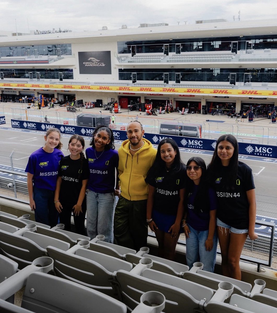 🗞️ | Lewis Hamilton and Mission 44 commit $2 million to support young women to pursue careers in STEM. 

Sir Lewis Hamilton and his charitable foundation Mission 44, collaborated with Texas-based non profit, Girlstart, at an exclusive trackside event ahead of the United States
