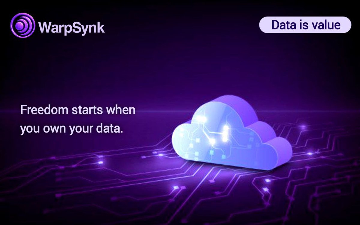 WarpSynk's tweet image. gm, your data holds more value than you think.
How synced are we feeling today?