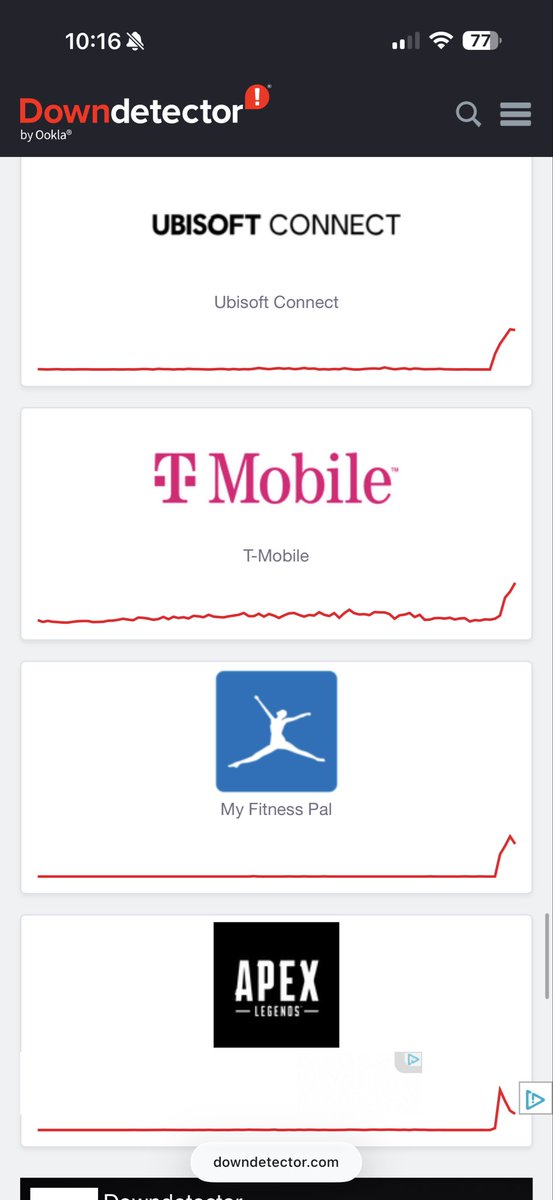 PerplexityPRO_'s tweet image. W samym USA „half internet is down”. W aktualnym momencie spadły takie aplikacje jak:

McDonalds
T-mobile
Amazon Alexa
Ring
Venmo

#amazon #aws #cyberattacks #McDonald #Signаl #roblox #snapchat #ring #xbox #PlayStation #steam #coinbase #ubisoft #epicgames