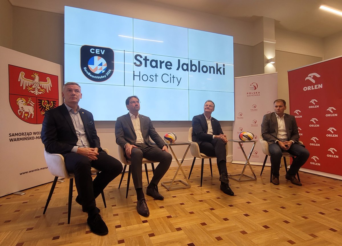 ‼️ Mistrzostwa Europy w siatkówce plażowej 2026 odbędą się w Starych Jabłonkach ‼️

Data: 12-16.08.2026 😍