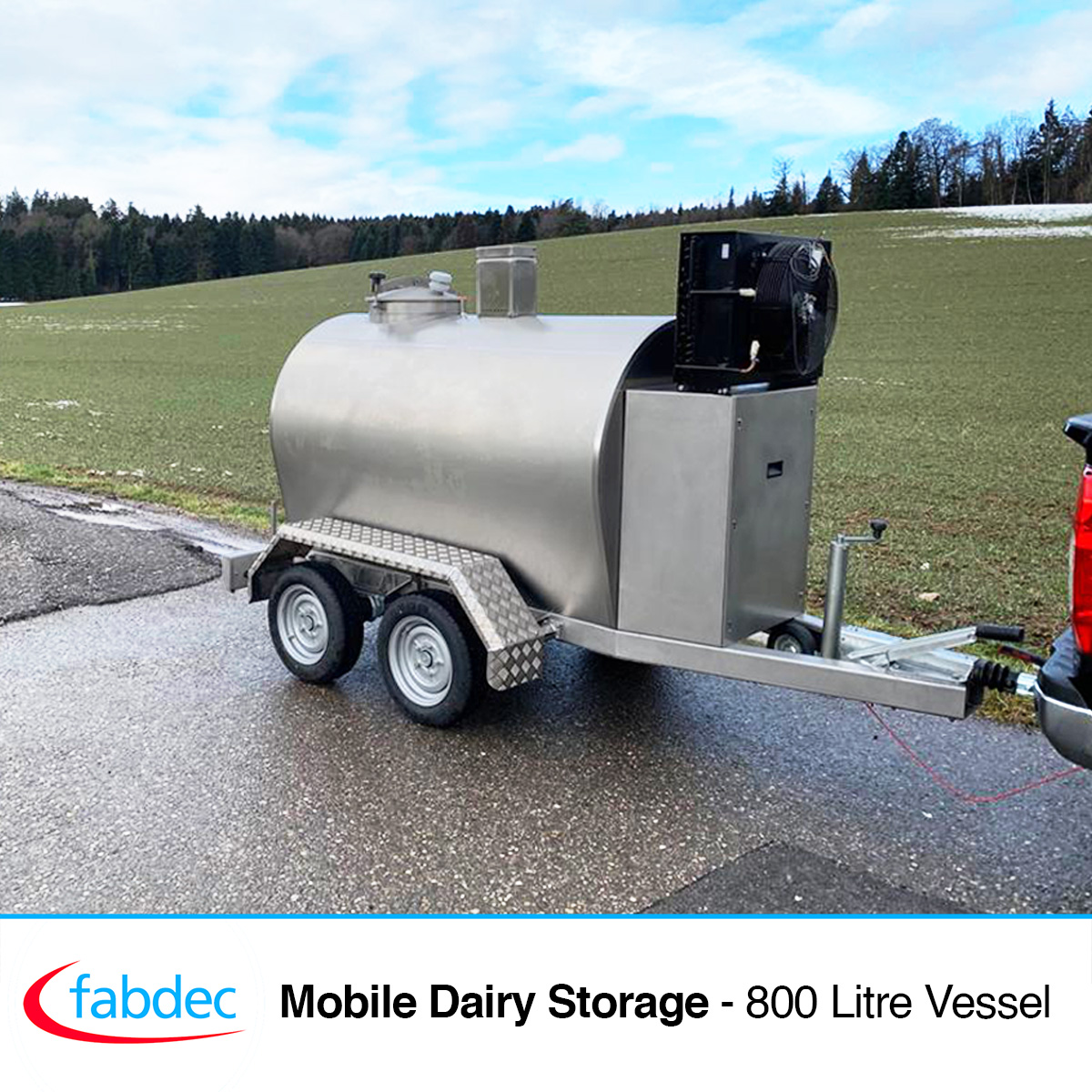As UK dairy farms grow, the need for flexible, mobile milk handling is rising.

Fabdec stainless steel trailer-mounted tanks make it easy to move milk or cleaning solutions between milking points, maintaining hygiene and milk quality.

🔗 fabdec.com/en/dairy
#DairyFarming