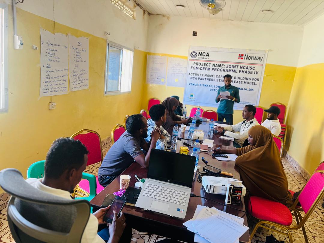 SEDHURO Kismayo team, with support from NCA Somalia, completed a 3-day training on the EASE model.
The training enhanced staff capacity to strengthen VSLAs, promote women’s economic empowerment, and integrate gender equality &amp; accountability in community programs. 💪🌍