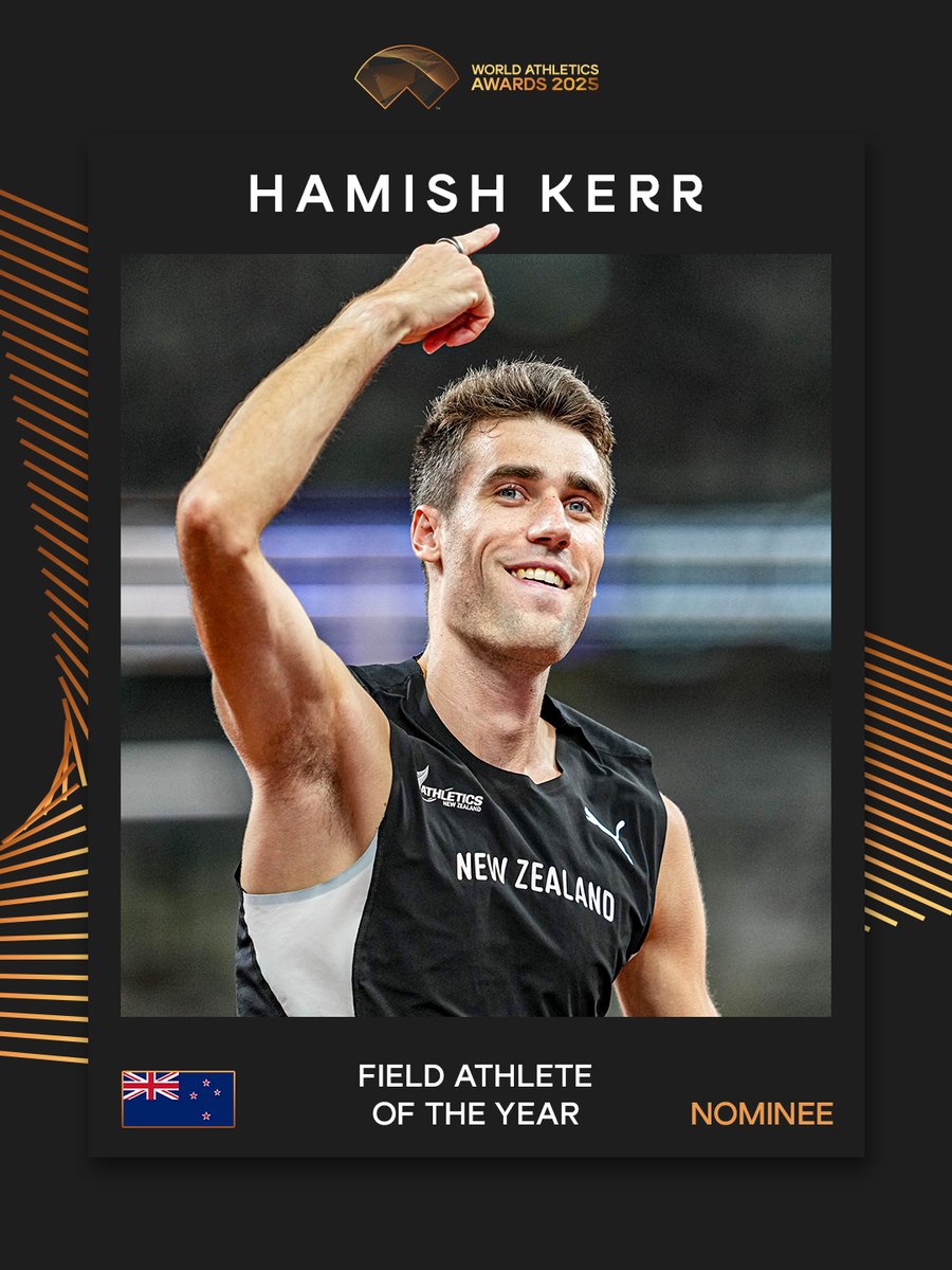 Male Field Athlete of the Year nominee ✨

Repost to vote for Hamish Kerr 🇳🇿 in the #AthleticsAwards. 

Voting closes on Sunday 26 October at 11:59 PM CEST.