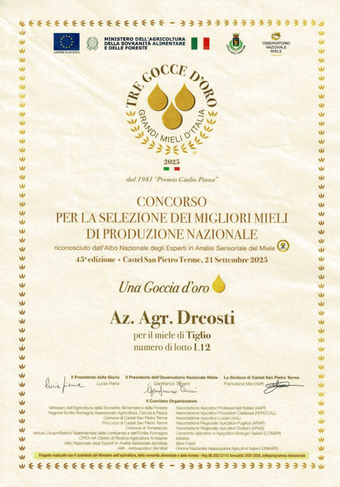 FFriulane's tweet photo. 🍯🏅 Orgoglio friulano!! il Miele di Tiglio Dreosti è tra i premiati al concorso Tre Gocce d’Oro 2025 (599 apicoltori, 1.790 mieli, valutazioni sensoriali + analisi). Fresco, balsamico, cristallizzazione lenta: qualità che si sente. 🔥🐝 https://t.co/ZMU3f6Gp8t