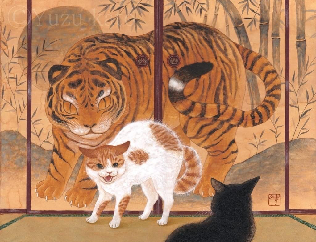 MenschOhneMusil's tweet image. Yuzu Kato-  Borrowing from the Tiger&apos;s Majesty (2022).