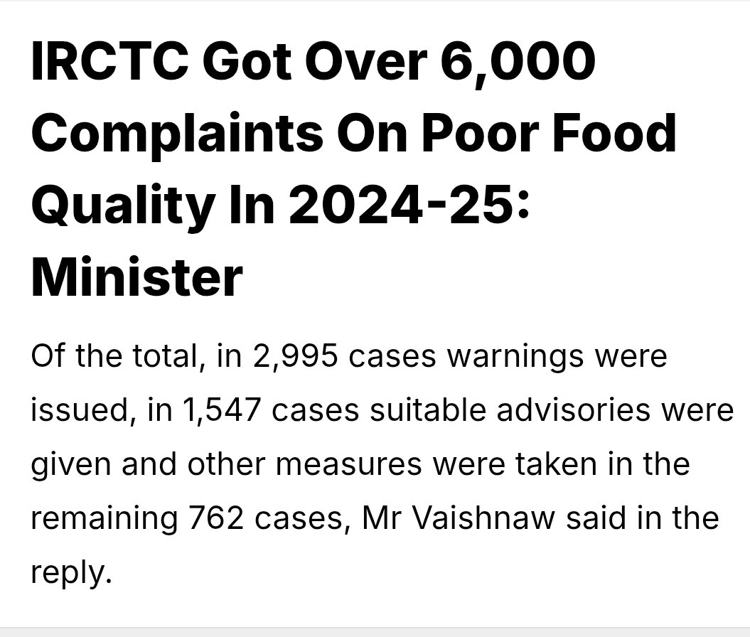 sarvmanglamcom's tweet image. O really !!
Select a train which runs minimum 1000 km and travel with me.
@AshwiniVaishnaw will not eat the food served to the passengers.
Onboard Staff is rude most of the time.
Don't spread fake news.
#IndianRailways #Travel #ModiHaiTohMumkinHai
