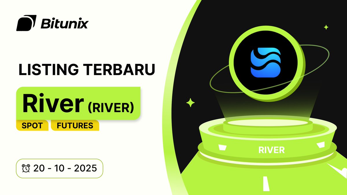 BitunixID's tweet image. 📣 Listing Perdagangan Terbaru
Dengan bangga Bitunix Melisting $RIVER @riverdotinc pada perdagangan Spot dan Futures!
🔥 Tautan Perdagangan Spot:
short.bitunixads.com/PFfMUxGa
🔥 Tautan Perdagangan Futures:
short.bitunixads.com/XcdZZG5W