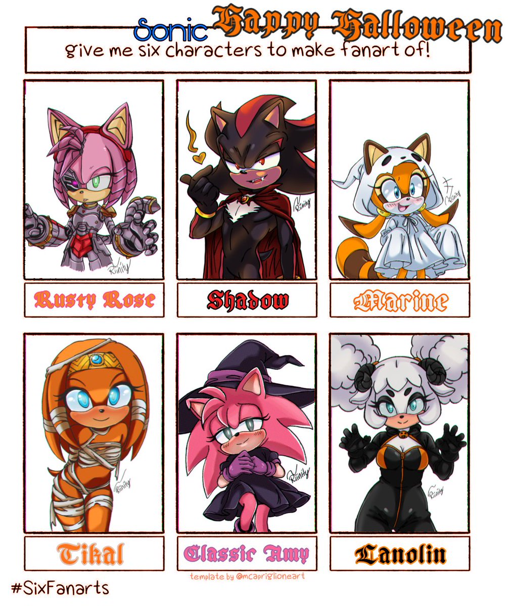 🎃🦇Happy Halloween!! 🦇🎃 #rinissketchingforfun #istillneedmorepractice #sonicthehedgehog #classicamy #ShadowTheHedgehog #MarineTheRaccon #tikaltheechidna #lanolinthesheep #rustyrose #finaaaallydone #digitalcoloring #tryingoutdifferentbrushesandeffects #halloweenthemeonthemall