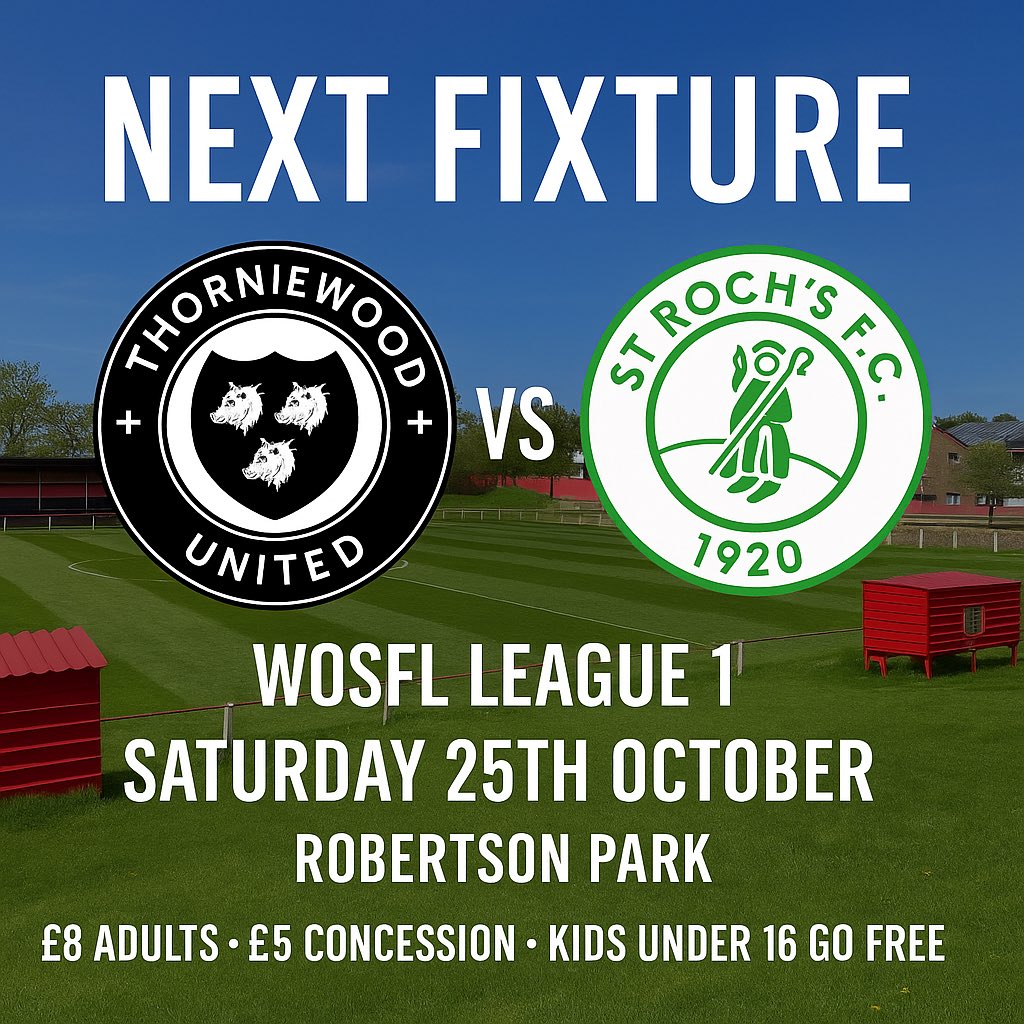 𝑼𝒑 𝒏𝒆𝒙𝒕 🔜 

Back to league action this weekend vs <a href="/StRochsJuniors/">St Roch's FC</a> 🤝