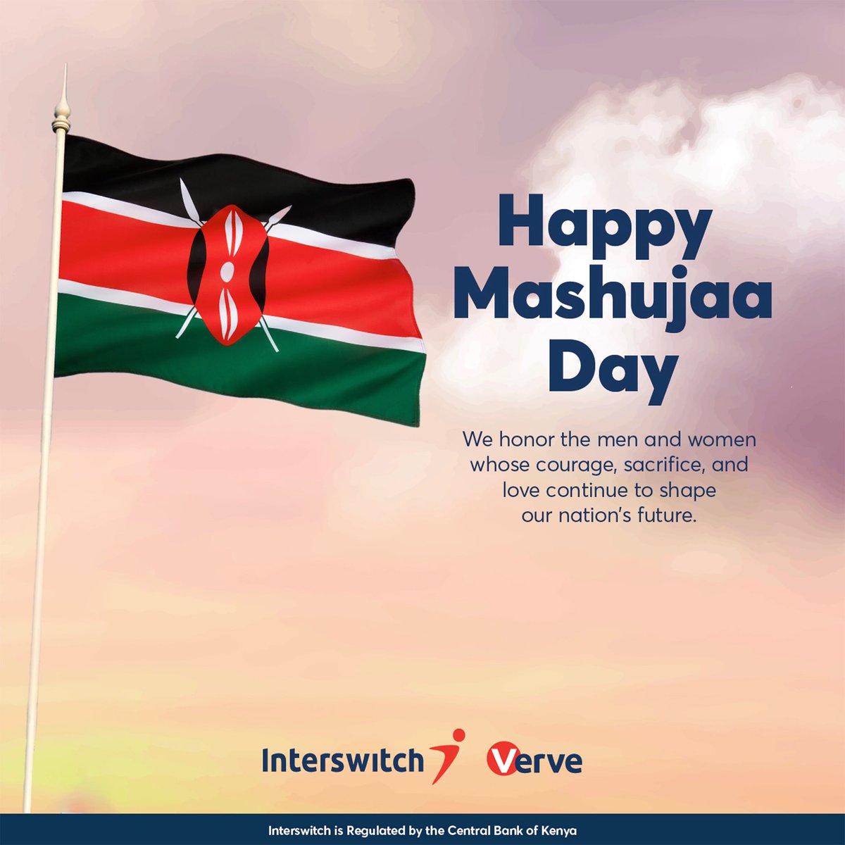 InterswitchKE's tweet image. We proudly celebrate men and women of courage, whose sacrifice and love for our country built the foundation we stand on today. Their resilience continues to inspire us to dream bigger, push forward, serve better, and #Never2op.

Happy Mashujaa Day!

#happyMashujaaDay
#NeverS20p