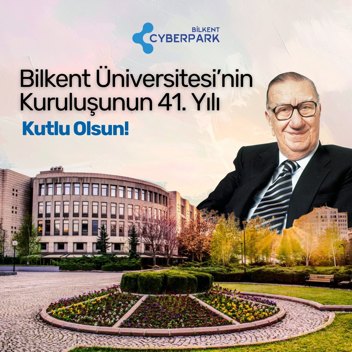 Bilimin, teknolojinin ve yeniliğin rehberliğinde, Türkiye’nin ilk vakıf üniversitesi olarak 41 yıldır ülkemizin gelişimine katkı sunan Bilkent Üniversitesi’nin kuruluş yıl dönümünü kutluyoruz.

Eğitime ve bilime adadığı vizyonuyla bu büyük eseri hayata geçiren Kurucumuz Sayın