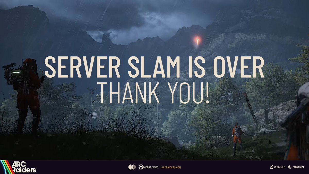ARCRaidersGame's tweet image. 📡The Server Slam has now officially ended.
Thank you so much for joining us to test the servers before the big day.

Speranza awaits you on October 30th, Raiders!